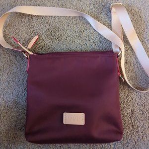 Radley London Nylon burgundy crossbody purse handbag